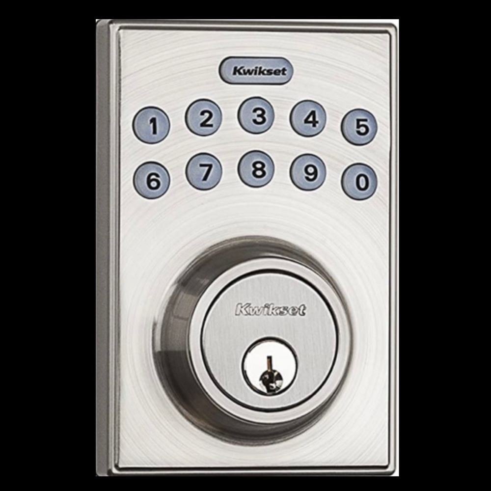 Kwikset Electronic Deadbolt Keypad Single Cylinder Motorized Locking 92640-001